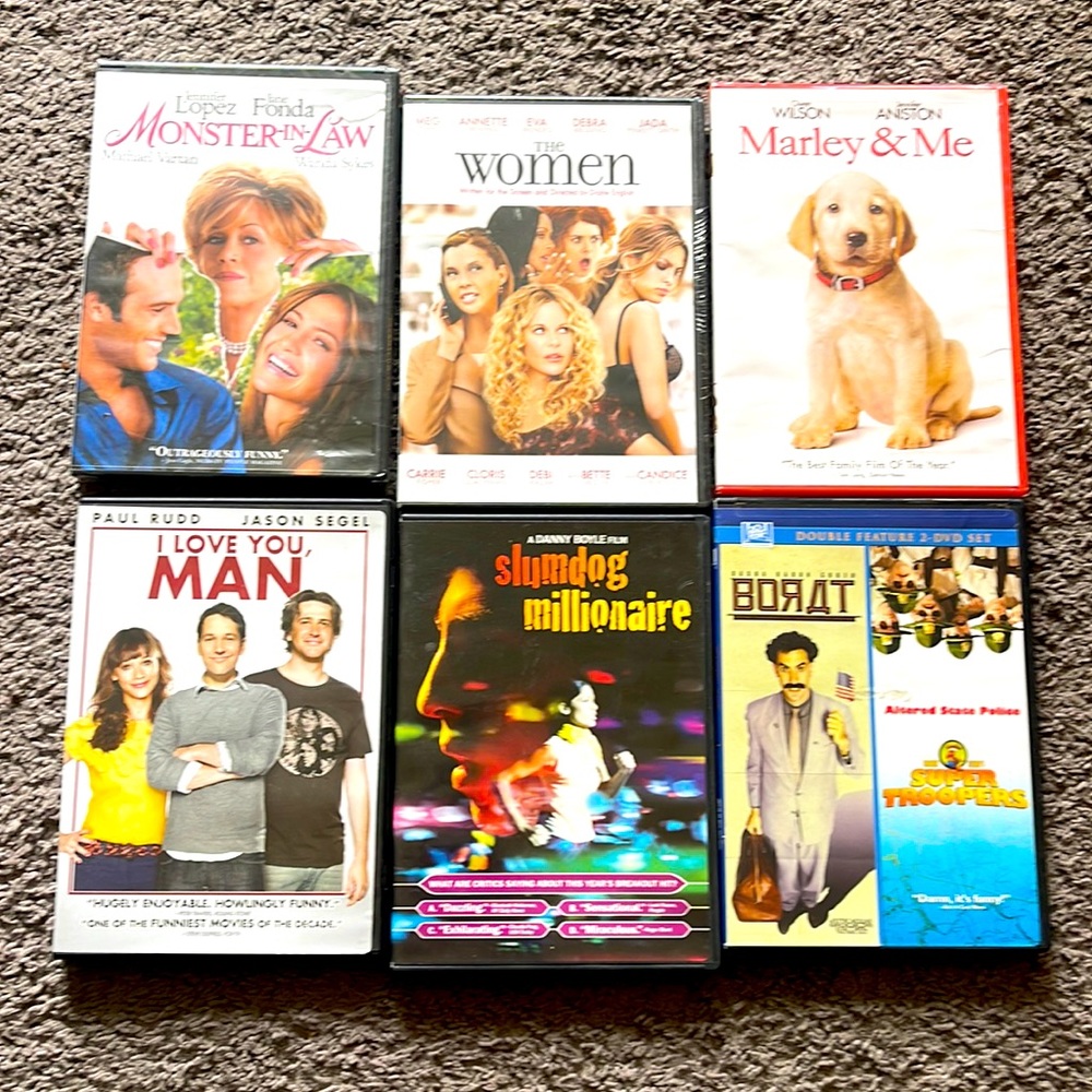 Set of 7 dvds